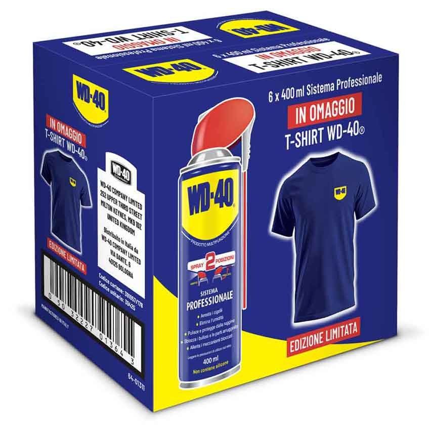 WD-40 400ml SISTEMA PROFESSIONALE PZ.6 + MAGLIA