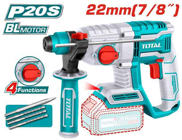 TOTAL TRHLI21228 MARTELLO TASSELL.4 FUNZ. 20V - SOLO