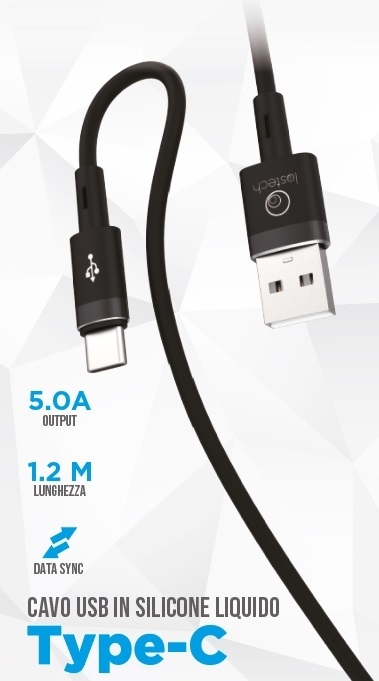 LS-C75 CAVO SILICONE 5.0A M.1,2 USB / TYPE-C