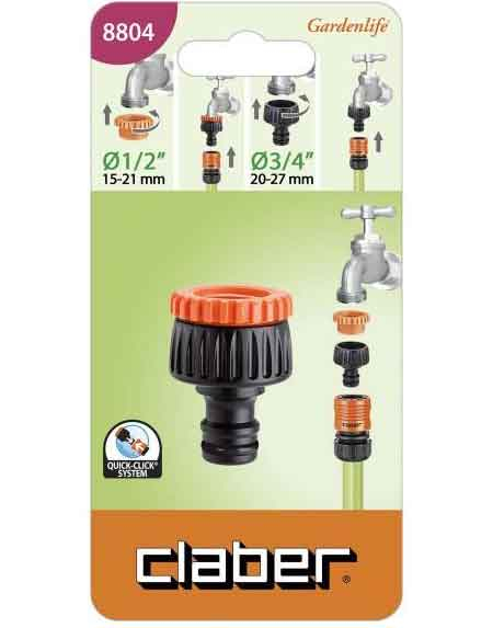 CLABER 8804 PRESA MULTIFILETTO 3/4-1/2 C/GUARN.