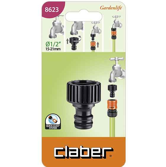CLABER 8623 PRESA RUBINETTO 1/2 C/GUARNIZ.