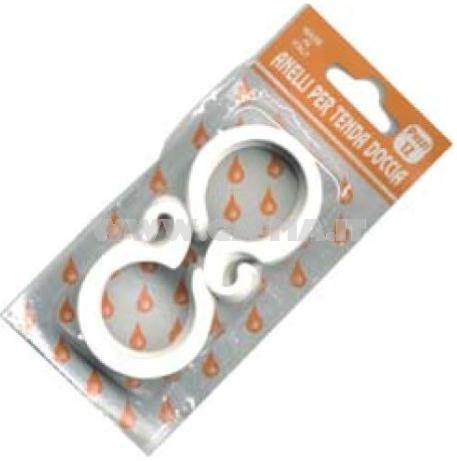 ANELLI X TENDE DOCCIA NYLON IN BL/PZ.12