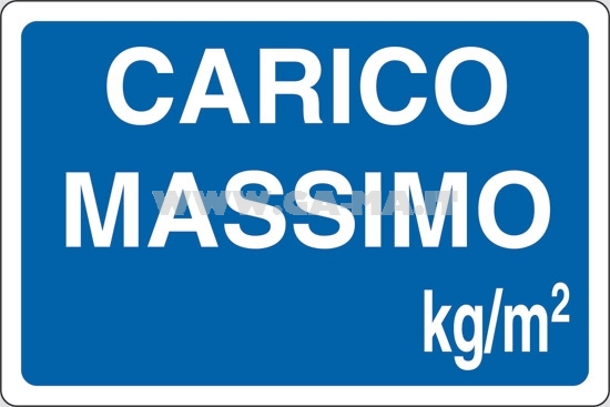 CARTELLI ALLUM. 30X20 CARICO MAX KG. __