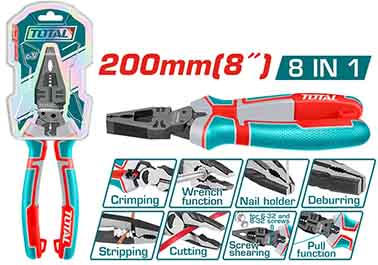 TOTAL THTMF186 PINZA UNIVERSALE 8 FUNZIONI MM.200